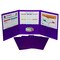 C-Line Products Tri-Fold Portfolio, Heavyweight Poly, Purple, 24PK 33949 - alternate 2